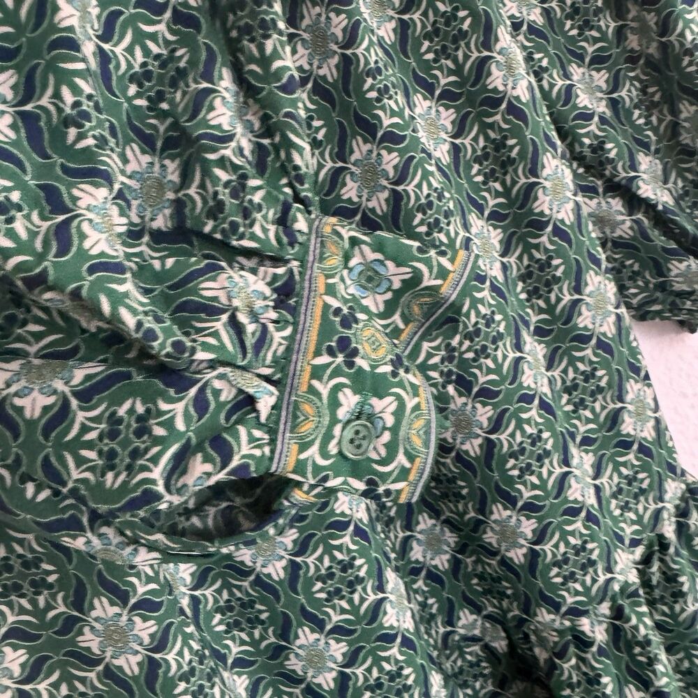 NWT Max Studio Maxi Dress Green Bohemian Farmhouse Modest Festival Sz S MSRP$148 - Picture 5 of 16